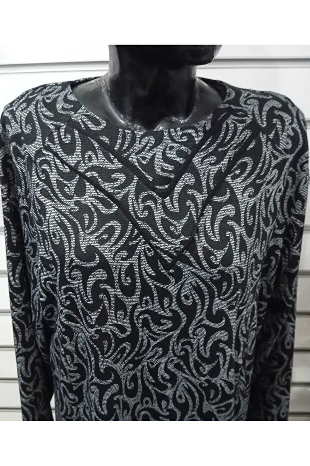 Kışlık Rahat Kumaş Elbise - 3