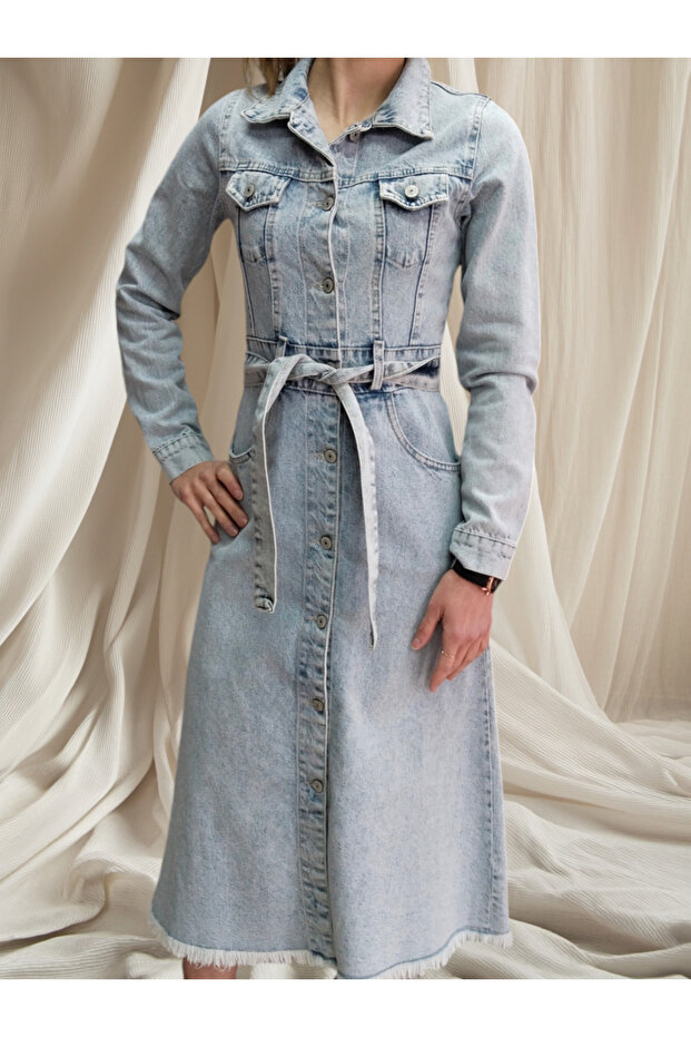 Denim elbise - 3