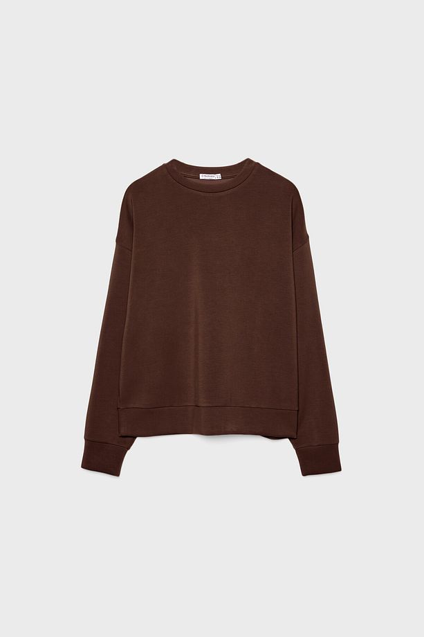 Yumuşak dokulu basic sweatshirt - 5