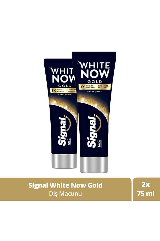 White Now Gold Beyazlatıcı Işıltı Diş Macunu 75ml X2 - 1