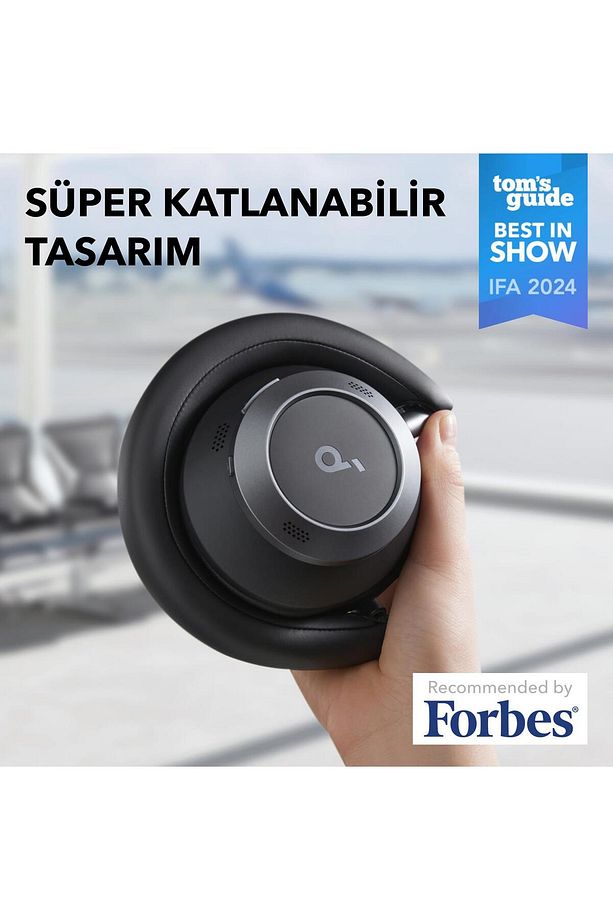 Soundcore Space One Pro Katlanabilir Kulak Üstü Bluetooth Kulaklık Siyah - A3062 - 2