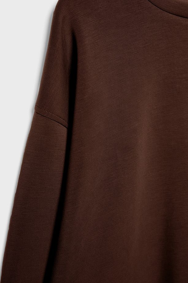 Yumuşak dokulu basic sweatshirt - 7