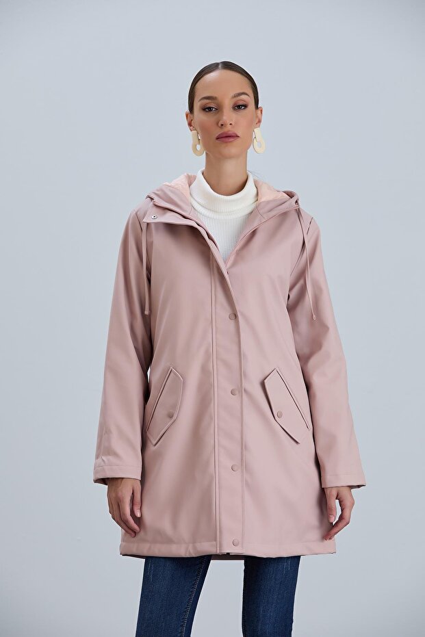 Hooded Quilted Lined Women's Coat