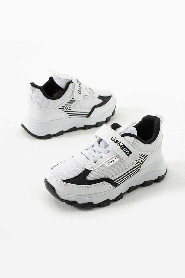 Unisex Çocuk Cırtlı  lastikli Rahat Günlük Sneaker anorak  Spor Ayakkabı hafif poli taban - 4