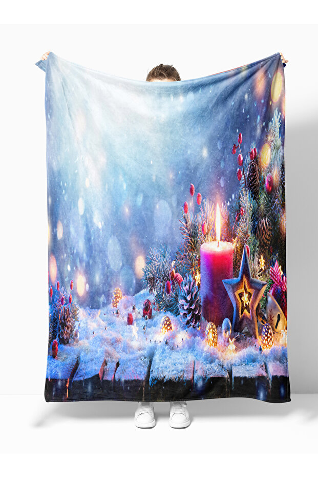 Christmas & Christmas Patterned Fleece Blanket Tv Blanket Merry Christmas