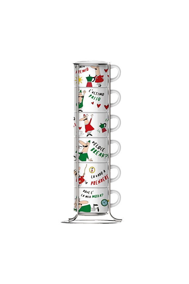 Set 6'lı Stackable Espresso Fincan Seti - 1