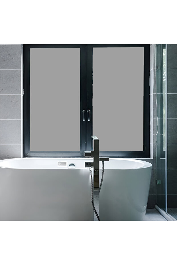 Sf 634 Şeffaf Renki Buzlu Cam Kumlama Desenli Vitray Cam Kaplama Yapışkanlı Folyo - 3