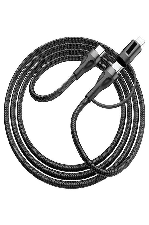 2in1 3a 1.2metre 60w Type-c 20w Lightning - 480 Mbps Örgü Pd Hızlı Şarj/data Kablosu - 3