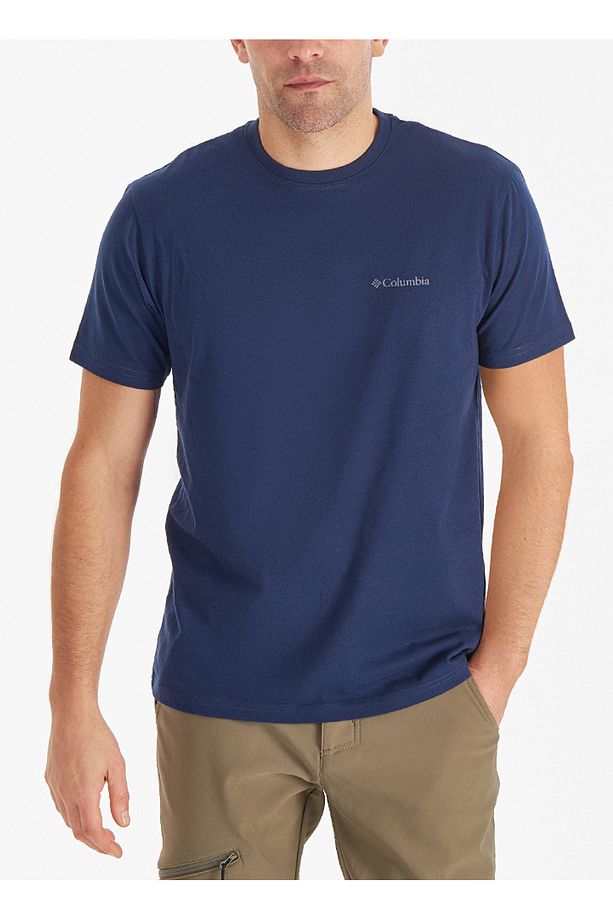 Koyu Lacivert CSC Basic SLogo Brushed Erkek Kısa Kollu T-Shirt CS0282 CSC M BASIC SM LOGO BRUSHED - 1