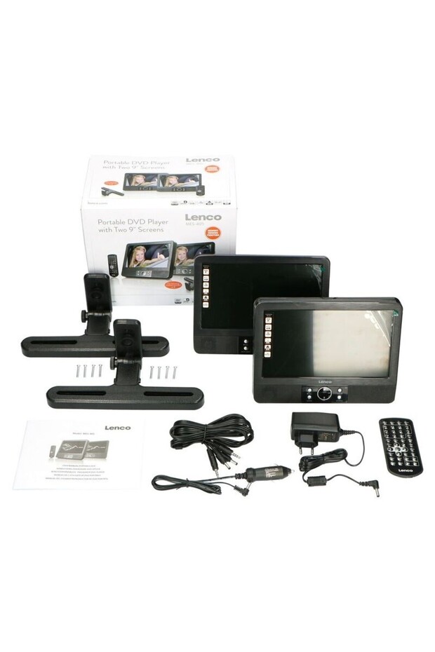 USB Çift Ekranlı Taşınabilir DVD Oynatıcı 9 İnç Lenco MES-405, Koltuk Başlığına Takılabilir - 4