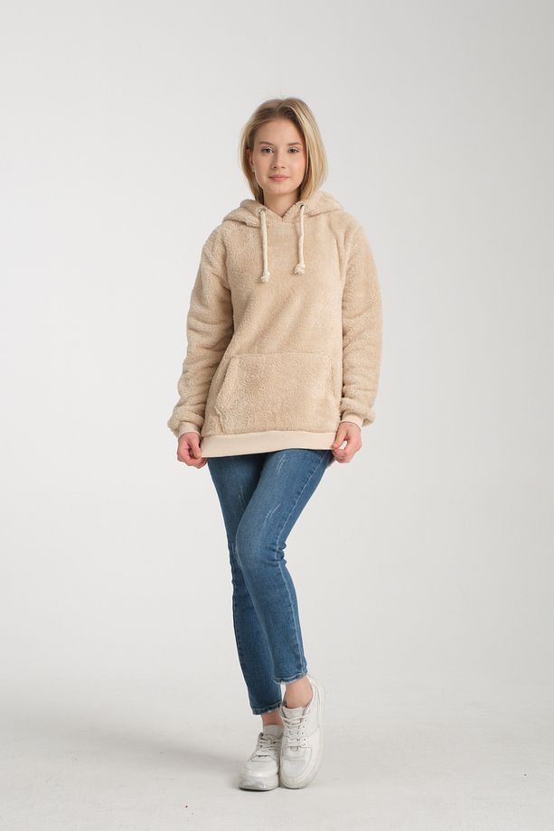GRODY.T  Unisex kapüşonlu sweatshirt peluş - 7