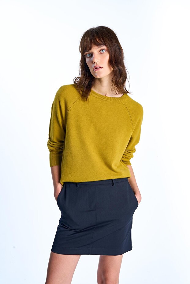 Lacivert Mini Etek - 4