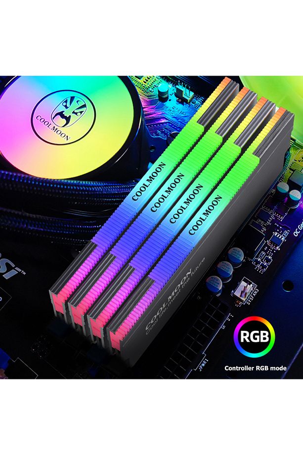 Ram Soğutucu Isı Emici Termal Soğutucu Rgb'li Ddr/ddr2/ddr3/ddr4/ddr5 Yüksek Performanslı - 8