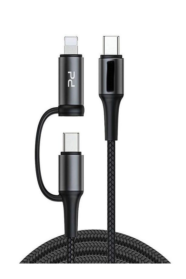 2in1 3a 1.2metre 60w Type-c 20w Lightning - 480 Mbps Örgü Pd Hızlı Şarj/data Kablosu - 2
