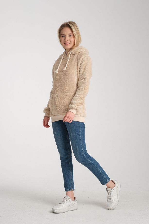 GRODY.T  Unisex kapüşonlu sweatshirt peluş - 8