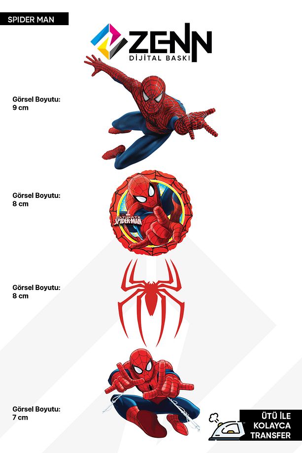 Spiderman Ütü İle Yapışan Dtf Baskı - 1