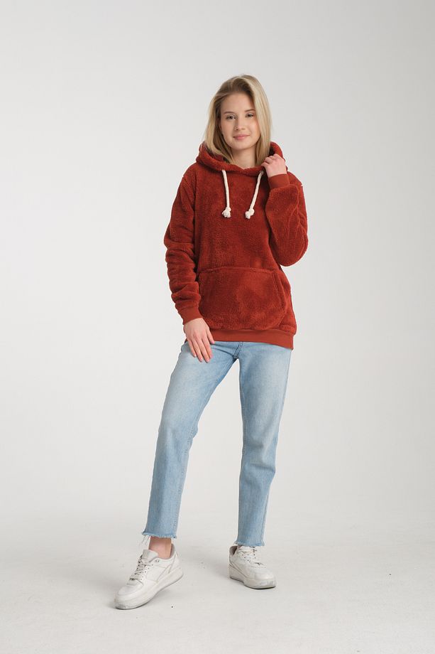 GRODY.T  Unisex kapüşonlu sweatshirt peluş - 4