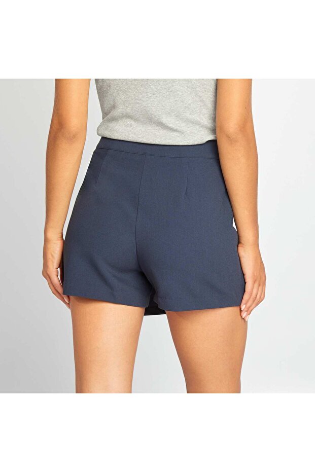 تنورة قصيرة سادة باللون الأزرق - 5