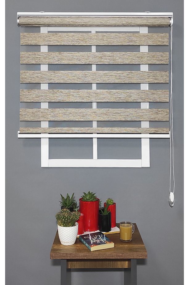 Kahve Bambu Zebra Perde R-07 - 3