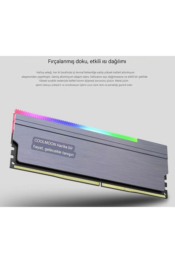 Ram Soğutucu Isı Emici Termal Soğutucu Rgb'li Ddr/ddr2/ddr3/ddr4/ddr5 Yüksek Performanslı - 6