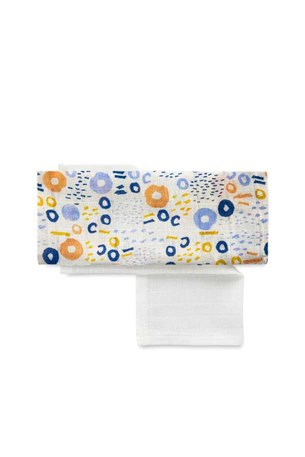 Muslin Handkerchiefs 4-Piece Colorful Rings