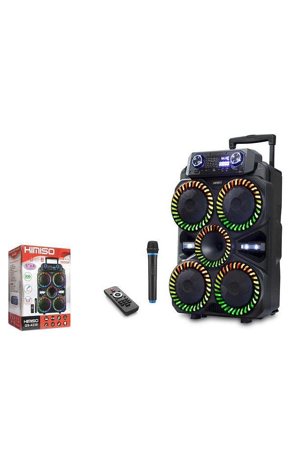 Kımıso Qs-4238 Büyük Powered Kablosuz Bluetooth Hoparlörler Müzik Çalar - 1