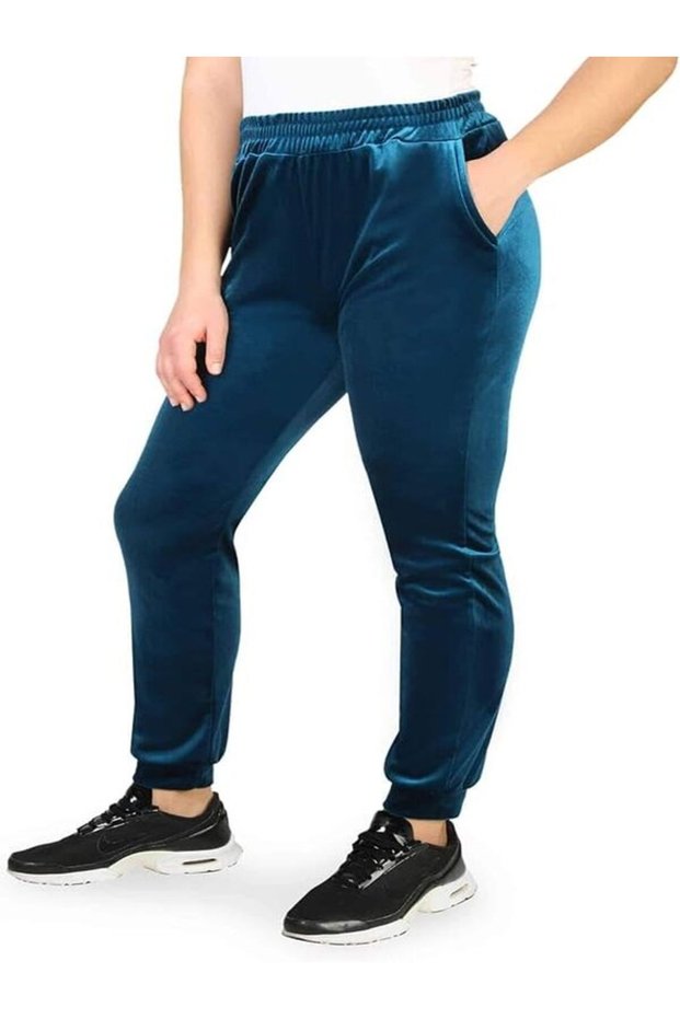 French Velvet Winter Women's Sweatpants with Pockets