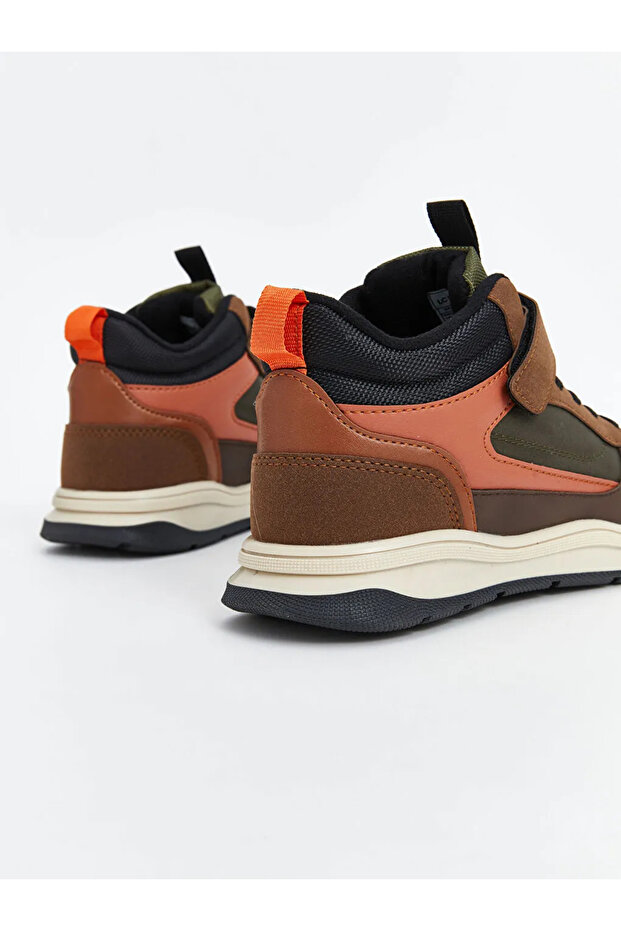 Lcw Steps Kahverengi Renk Bloklu Bağcık Ve Cırt Cırtlı Erkek Çocuk Spor Ayakkabı - 5