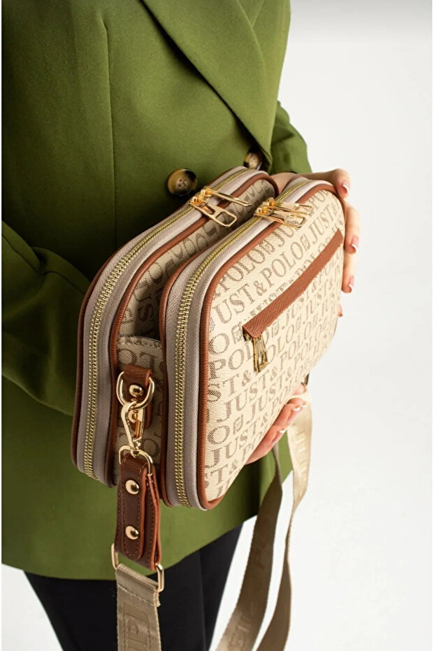 Women's Crossbody Postman Shoulder Bag with Long Strap 5 Compartments Rc2053