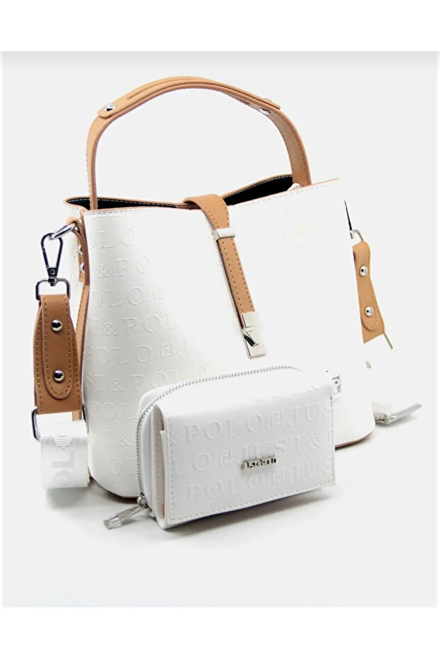 Women's Wallet and Shoulder Bag Combination with Lock Detail Rc40022