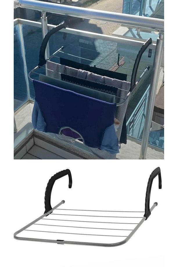 Bebek Çocuk Kıyafet Kurutmalık Petek Üstü Mini Balkon Kurutmalık Askı - 7