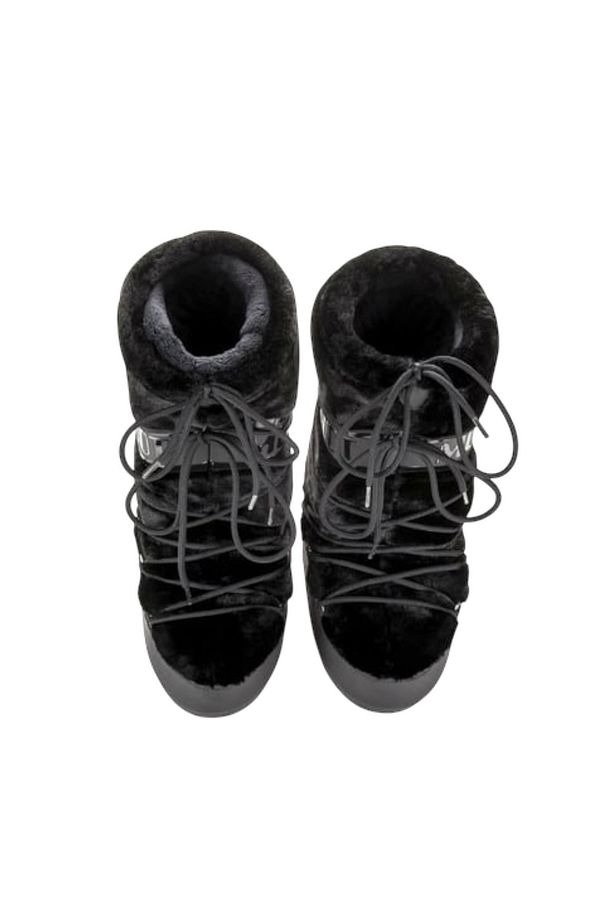 80d1408900-n001 Classic Faux Fu Kadın Siyah Kar Botu - 3
