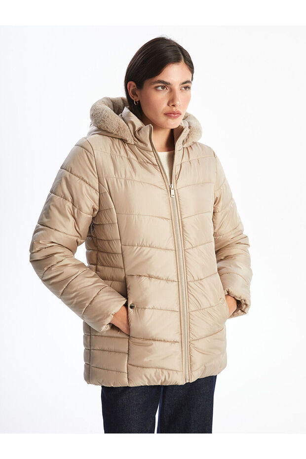 Lcwaikiki Classic Hooded Women's Inflatable Coat (W4)