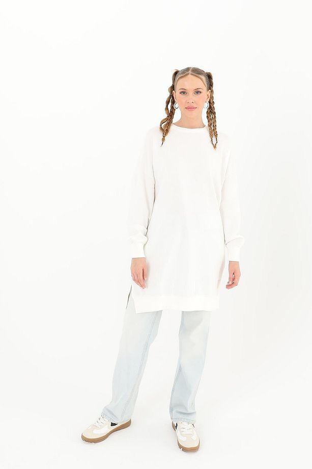 Kadın Basic Tunic - 30644TUN - ECRU - 4