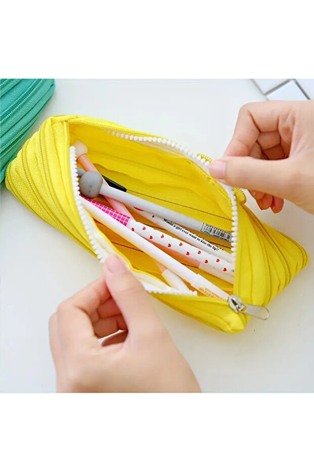 Fully Opened Zipper Pencil Case - 2