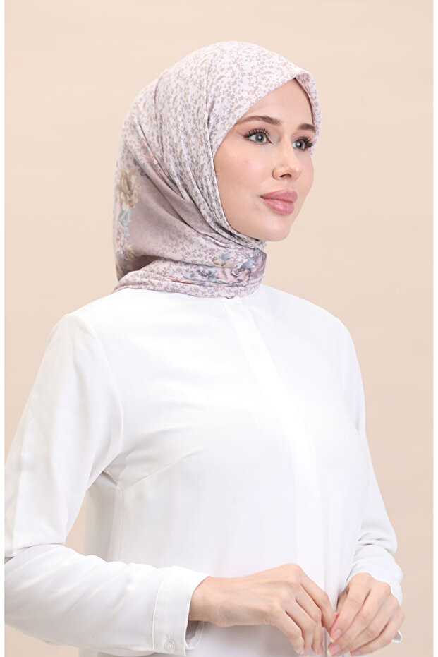 Flover-11 وشاح من فرو المنك الخفيف المزخرف - 1