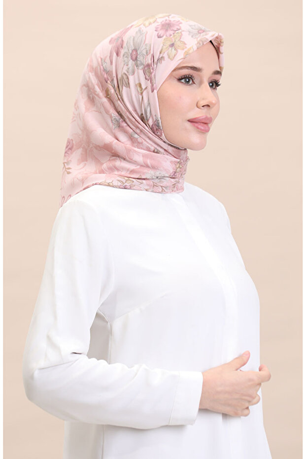 وشاح منقوش باللون الوردي - CVS-08 - 2