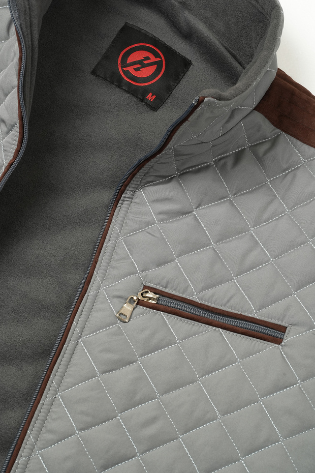 GRİ BİYELİ KAPİTONE YELEK - 3