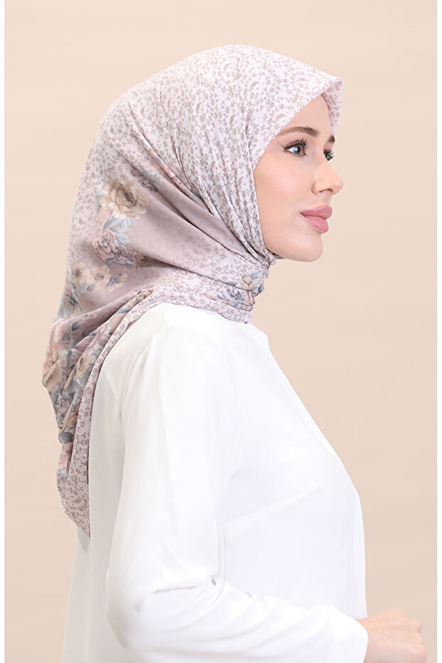 Flover-11 وشاح من فرو المنك الخفيف المزخرف - 2