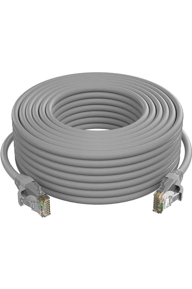 Cat6 Patch Kablo Fabrikasyon Internet Ethernet Modem Kablosu Rj45 Uçlu Jacklı Network Adsl 20 Metre - 8