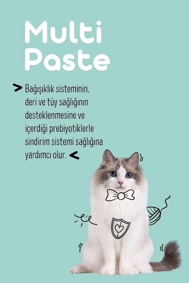 Multi Paste 100 Gr.(KEDİLER IÇİN BAĞIŞIKLIK GÜCLENDİRİCİ MULTİVİTAMİN MACUN) Kedi Vitamini Malt - 7