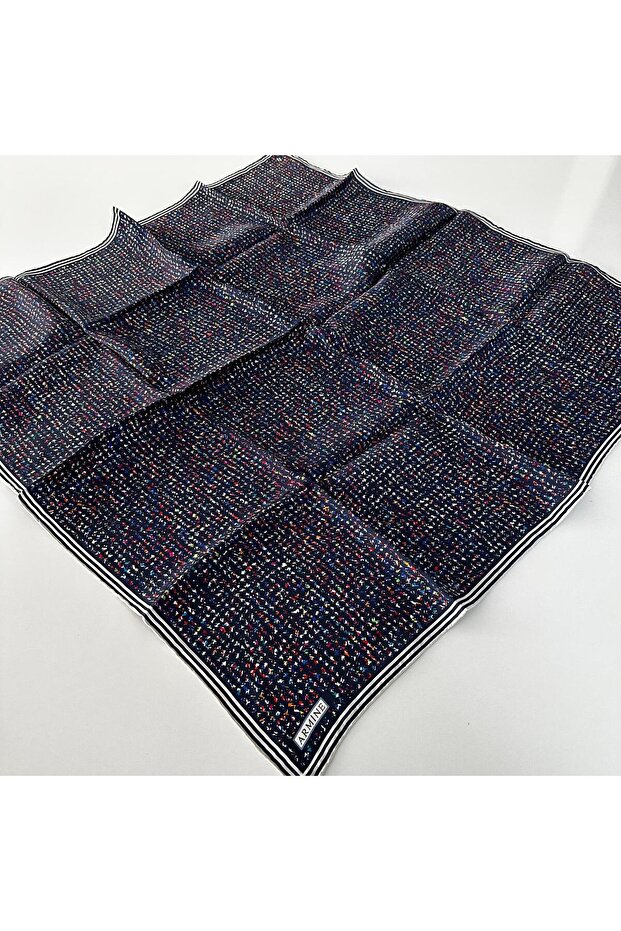 Pure Silk Navy Blue Scarf Nostalgia Series Sura Silk PKA4201
