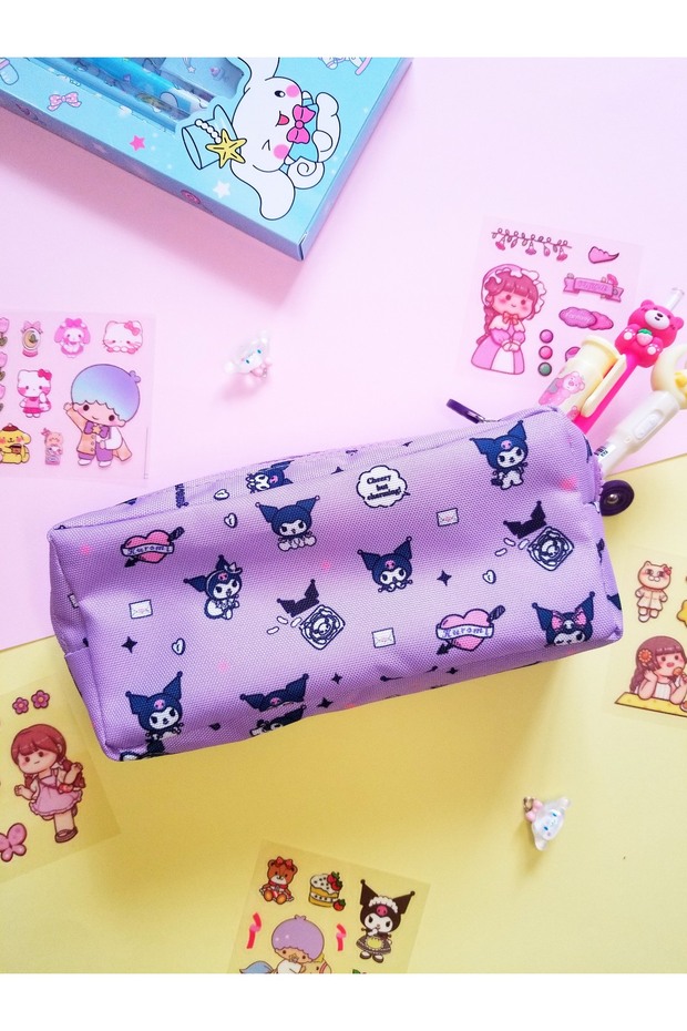 Kawaii Kuromi Cinnamoroll My Melody Double Eyed Cute and Stylish Pencil Case Pen Holder