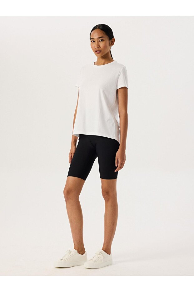 Kısa Biker Tayt - Siyah - 1