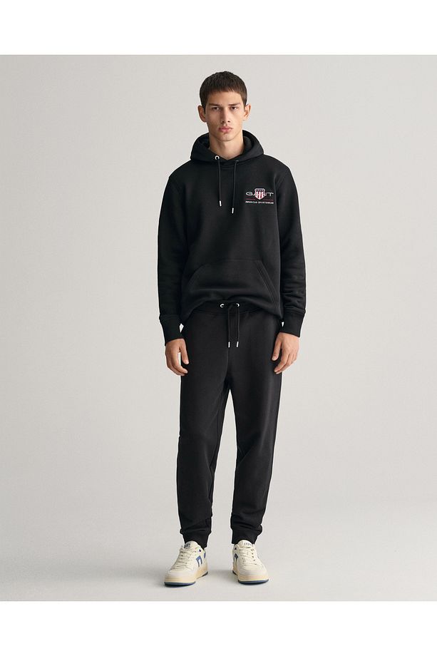 Erkek Siyah Regular Fit Eşofman Altı - 2
