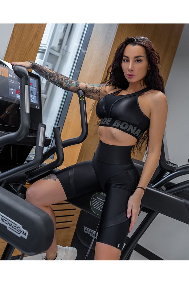 Kısa Tayt Push-up Corsage Lyc Black Skin - 7