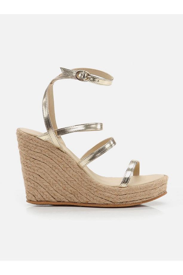 Avery Altın Kadın Platform Topuklu Espadril - 2