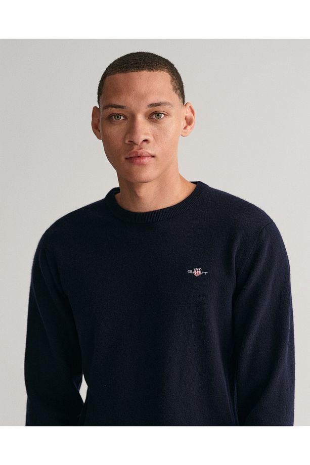 Erkek Lacivert Regular Fit Bisiklet Yaka Yün Kazak - 3