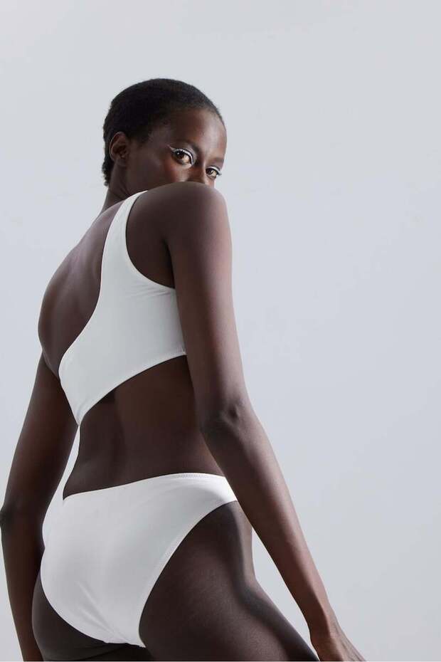 Tek Omuz Bikini Takımı - Ekru - 2