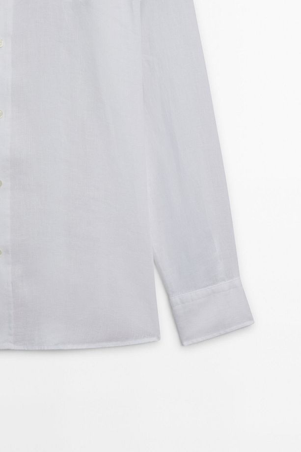 Regular Fit %100 Keten Gömlek - 8